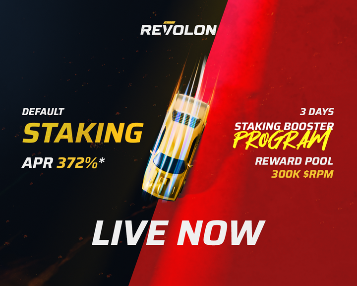 revolon_gg's tweet photo. STAKING IS NOW LIVE! 🚨
Default staking and Staking Booster Program is now live! 🌟

Get a 372%* APR on Default Staking and if you stake now within 3 days (25-28 July), you will be rewarded from a pool of 300K $RPM on top of the APR! 💰

Do not miss this chance!
Staking App: https://t.co/g3DpHCi8ec