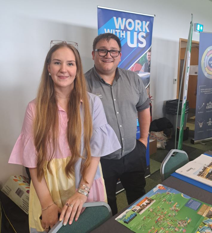 JoCorneyDWP's tweet photo. Jobs/Apprenticeships/Skills Fair held at York Community Stadium. Chance to network, engage directly with employers, explore job/career options & access hidden opportunities. One employer who had great day was @yorkbus with driver, mechanic & admin roles #yorklearning #NEYH #DWP https://t.co/vE14AHffA7