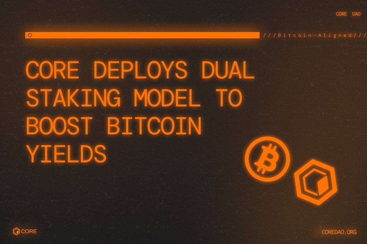 Coredao_Org's tweet image. Introducing Dual Staking. Closing the economic loop between Core and Bitcoin🔶

Core has already set the standard with the first-ever non-custodial Bitcoin staking, establishing a Bitcoin Risk-Free Rate - bitcoinreferencerate.com - but now, the bond between #Coretoshis and…