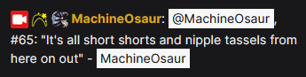 MachineOsaur's tweet image. Hey there @StreamElements is there a way I can view or export a list of my quotes from the default !quote command? #streamelements #machineosaur