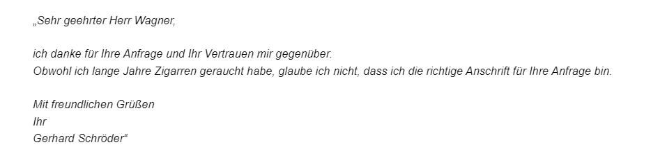 Christian Fuchs (@christianfuchs_) on Twitter photo Funfact 1: Ex-Kanzler Gerhard Schröder (<a href="/spdde/">SPD Parteivorstand 🇪🇺</a>) hab abgelehnt, für uns als E-Zigaretten-Lobbyist Türen in die Regierung zu öffnen - mit Verweis auf seine Leidenschaft für Zigarren 🤔 Funfact 1: Ex-Kanzler Gerhard Schröder (<a href="/spdde/">SPD Parteivorstand 🇪🇺</a>) hab abgelehnt, für uns als E-Zigaretten-Lobbyist Türen in die Regierung zu öffnen - mit Verweis auf seine Leidenschaft für Zigarren 🤔