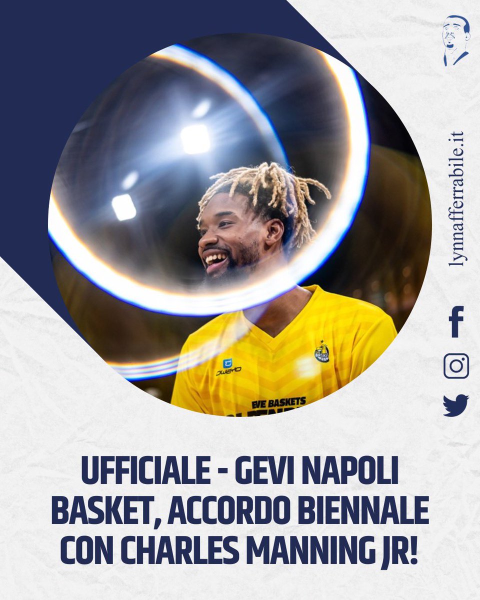AndreaCapaldo94's tweet photo. UFFICIALE - GeVi Napoli Basket @basket_napoli, accordo biennale con la guardia classe '98, Charles #Manning Jr 🇺🇸👉🏻 https://t.co/0HP77fc9bc

✍🏻🌋⛹🏾‍♂️ #LBASerieA https://t.co/XDcfR5xpDU