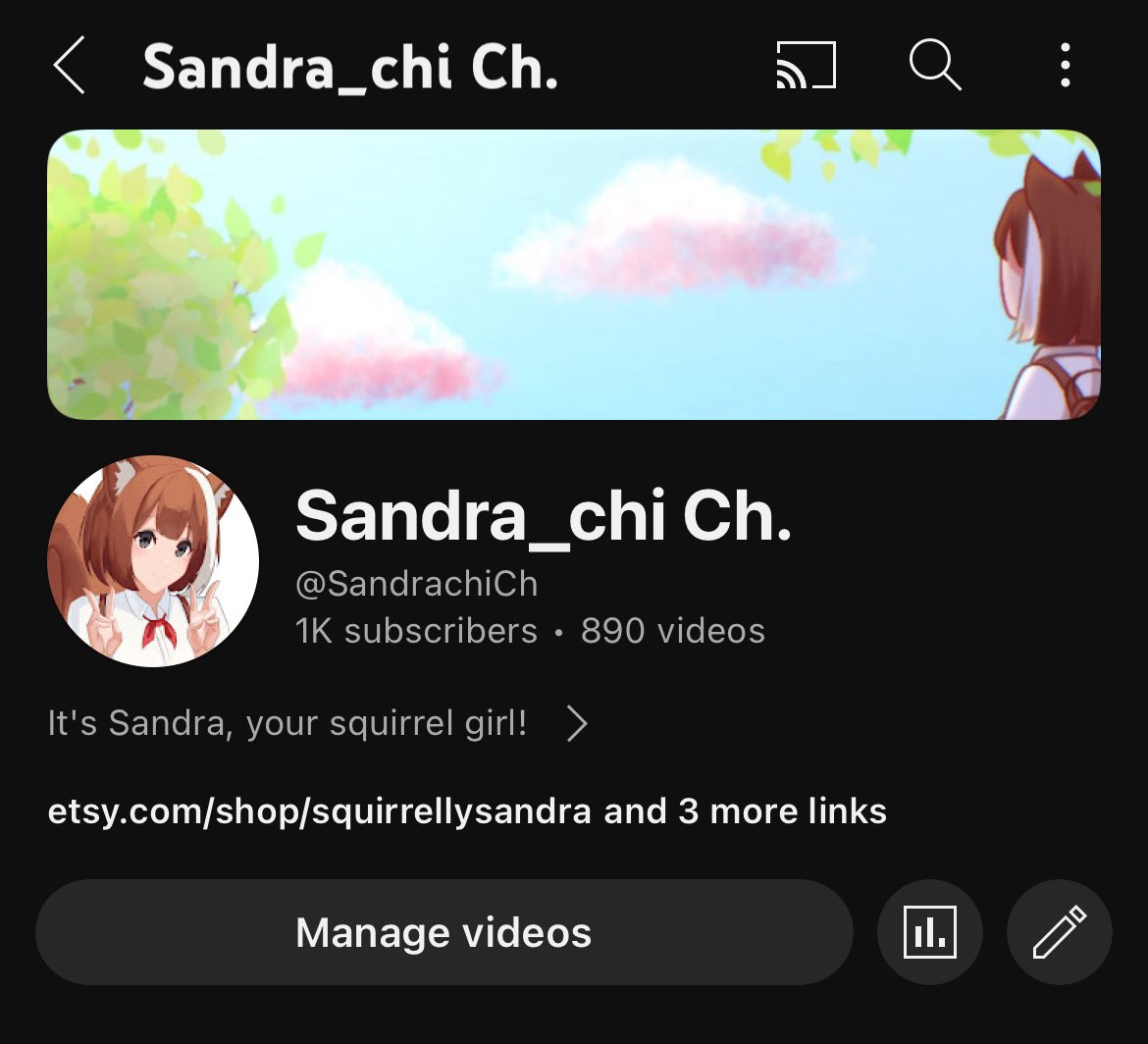 Sandra_Chi_EN's tweet image. Just wanted to hop on to thank everyone so much for 1K on YouTube! 💚🐿️