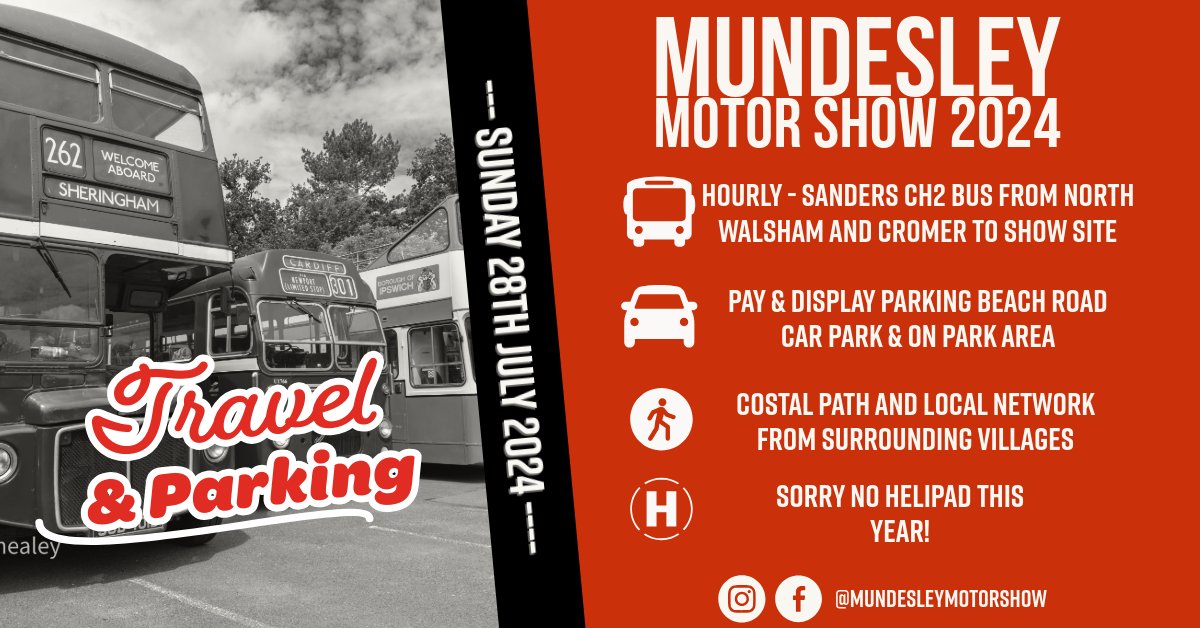 Mundesleymotor1's tweet photo. How to get to Mundesley Motorshow this Sunday July 28th from 11am - 4pm.
We encourage those who can walk or take the bus to do so, Public parking is pay and display in the beach road car park.

#mundesley #carshow #classiccars  #classicarshow https://t.co/OvW5DJDZZs