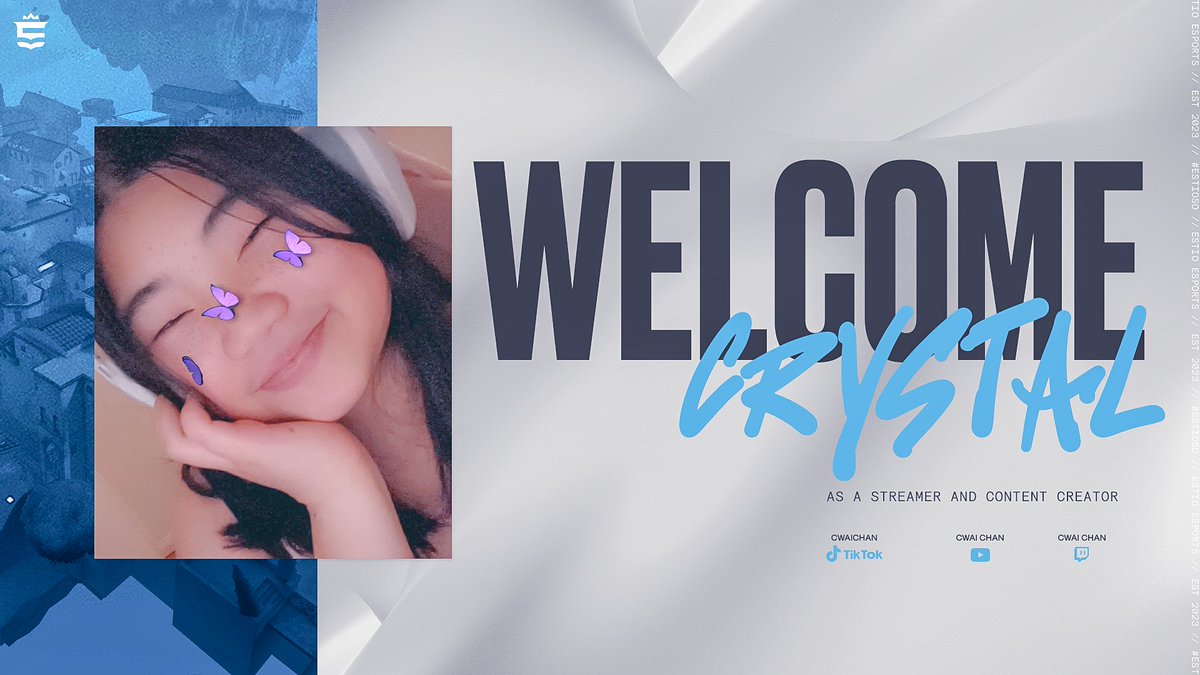 EstioESC's tweet photo. Welcome to the club 🌠@CrystalLightCh1 

We are happy to introduce our newest content creator/streamer to Estio!! Let's get to work! 💪

Twitch: https://t.co/UTnZIWXimE
Tiktok:  https://t.co/dz0coS0ivy 
YouTube: https://t.co/5vGvqZ0SVT

#ESTIOESPORTS #ESTIOSO https://t.co/MXzZogfgYG