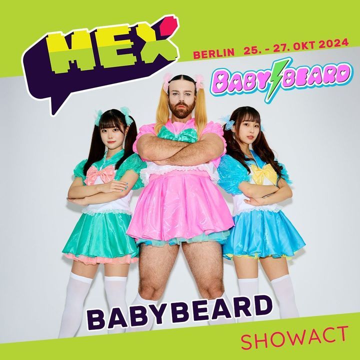 Wer kennt sie nicht? Sie kommen extra aus Japan und werden am Freitag die Bühne zum brennen bringen! 🔥 Die bezaubernde MAHRI, die SUZU mit dem größten Lächeln Japans und BABYBEARD, der der Welt einen Grund zum Lächeln gibt!
<a href="/babybeard_japan/">BABYBEARD</a> : an adorable assault on the senses!