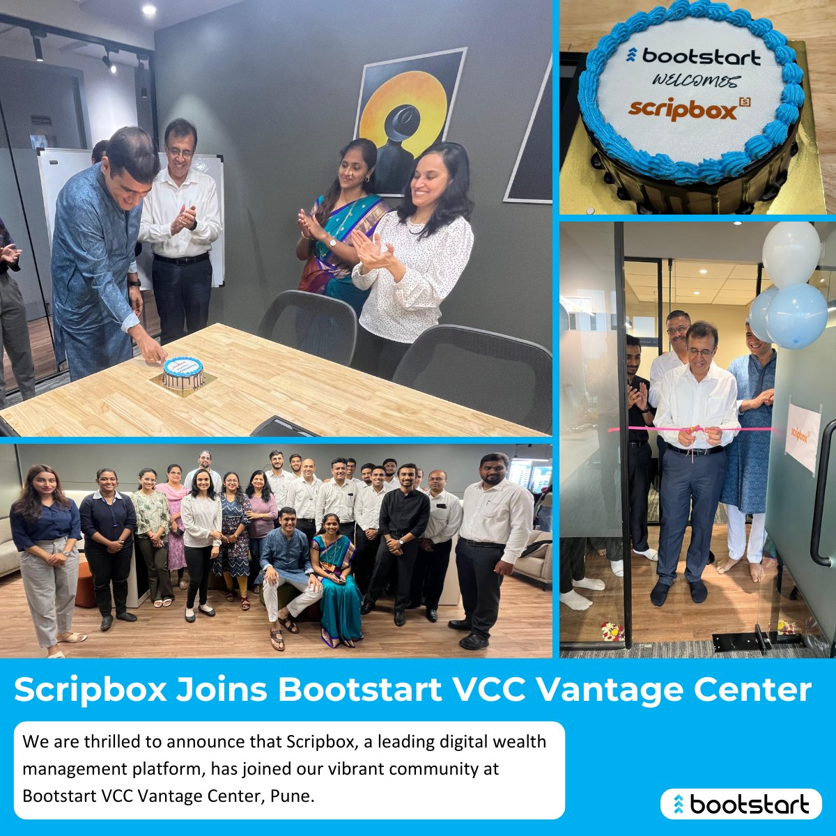 BootstartCowork's tweet photo. 🚀 Exciting News! Welcoming @Scripbox to Bootstart VCC Vantage Center! 🎉

@BootstartCowork we offer : 
🔹 Modern workspaces 
🔹 High-speed internet 
🔹 Exceptional facilities &amp; support services

📞 Call: +91 8657 666 000

#Coworking #Scripbox #ClientOnboarding https://t.co/qvAhOnAQR1