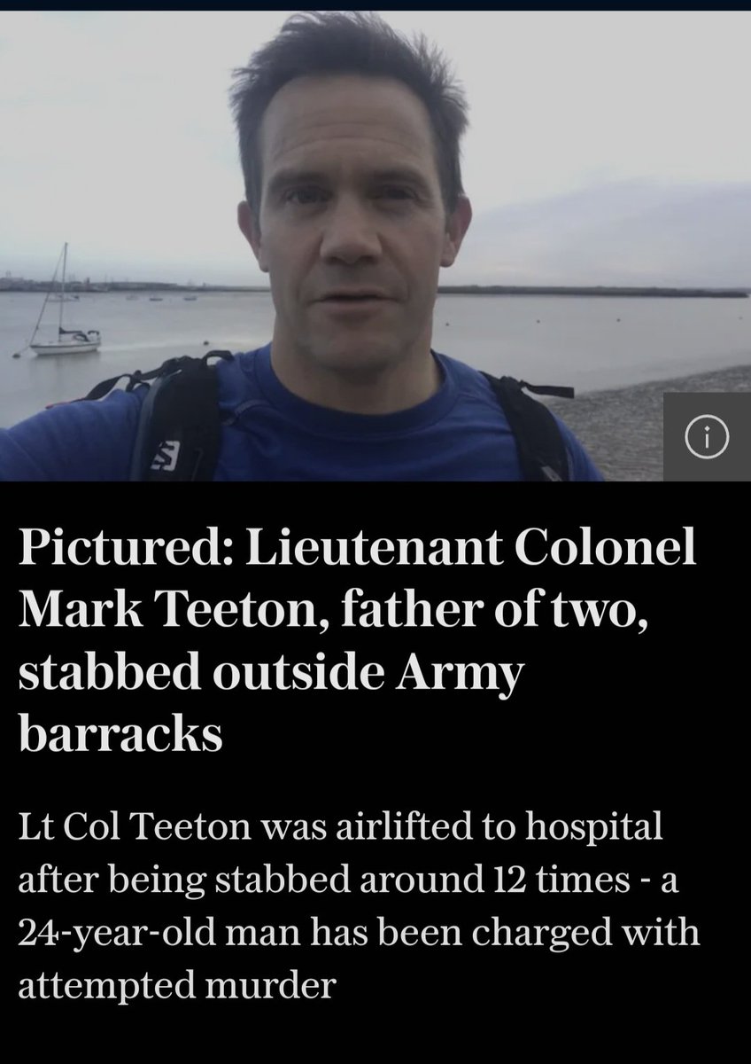 UK_Women_UTD's tweet image. This is the service man that was stabbed 12 times by a lunatic that hates us

We need to make Mark Teeton a national hero and get his name trending! 

#sayhisname 
#markteeton 
#anthonyesan 
#kingdomunited