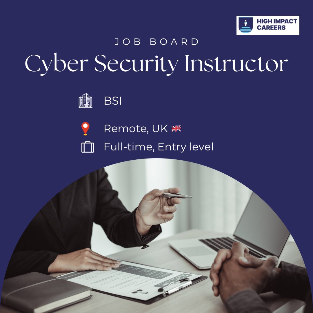 HighImpact01's tweet image. •Job Board•
1. Product Manager at Domino Printing Sciences. England, UK 🇬🇧 (Full-time, Associate)
tinyurl.com/4sfy3wxk

2. Data Analyst at Southern Water. England, UK 🇬🇧 (Full-time, Entry level)
tinyurl.com/4b4fmhbt

3. Cyber Security Instructor at BSI. Remote, UK 🇬🇧…