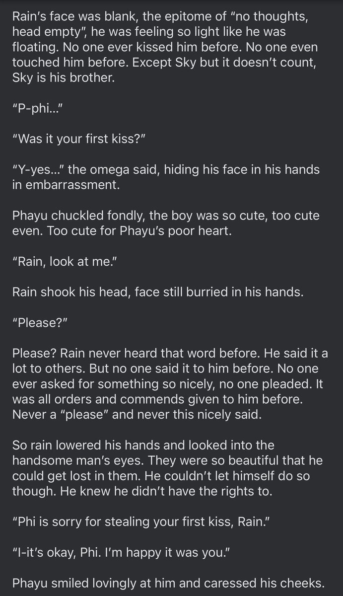 BossNoeulLover's tweet photo. New PhayuRain fic idea✨

Unwanted Omega Rain in an “omega house” gets noticed by Alpha Phayu, the only person who doesn’t feel disgusted by his scent💛

There is a reason why his scent is good only to Phayu🤭

Phayu will get Rain to live with him✨

Status: in writing process✍️ https://t.co/Bd3YrV5qPk