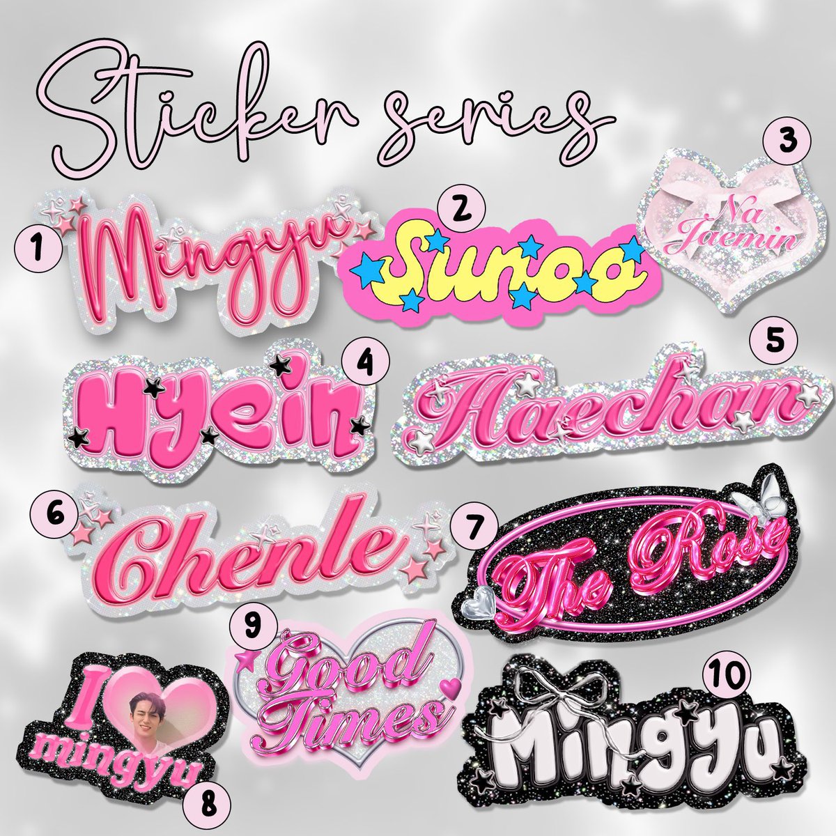 PRE-ORDER GLITTER STICKER NAME
by cutoupia🎀💗

౨ৎ price:  8k/stickers
౨ৎ MIN orders : 2pcs
౨ৎ size: 5 - 10cm 
౨ৎ bisa langsung co, dan bisa co 25.3 harap cantumkan nama untuk custom pada note sebelum co 

shopee: s.shopee.co.id/2qASrAkA5S
