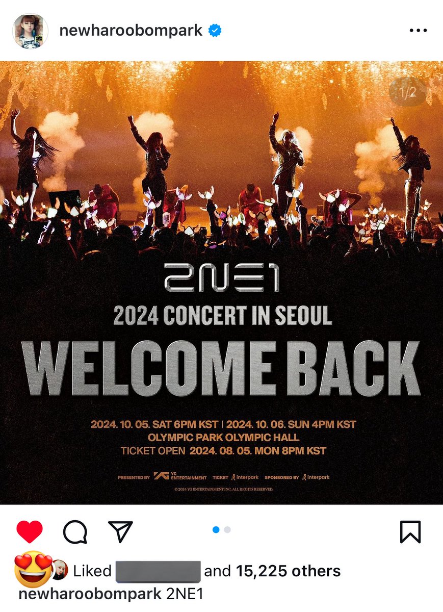 [SNS UPDATE] 
Instagram | 07.25.24 

Park Bom posted 2NE1's concert poster on her Instagram. It's her first post related to 2NE1's return! 

"2NE1"

#PARKBOM #BOM #BOMSHELL #박봄 #봄 #봄쉘 #2NE1
