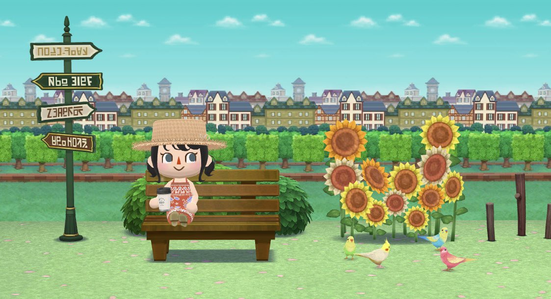 fuchankonabe's tweet photo. 待ち合わせ🌻
#ポケ森 #ポケ森レイアウト https://t.co/c0BXADGFEP