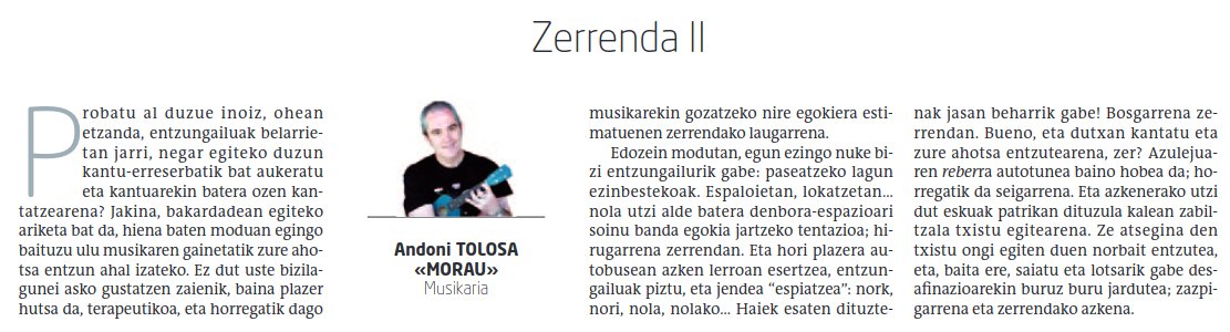 Hona hemen gaurko #Moraurena, bere top 10 partikularra osatuz. Badut etxeko lan berri bat 4.a praktikan jarriz, #diotenez.

«Zerrenda II», <a href="/iamorau/">Morau</a>'k idatzia.