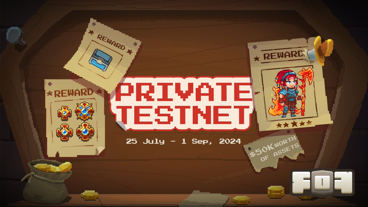 gaichamon's tweet photo. FOF Private Testnet on Arbitrum officially STARTS NOW!

Activate your "Spell" to unlock the door to the FOF-verse!  Join Us Now👇
🌐On Website: https://t.co/3L8Yz23k1K
📱On Mobile Telegram: https://t.co/3Crfgcre5k
🎁$50K worth of assets for Monster Tower Leaderboard