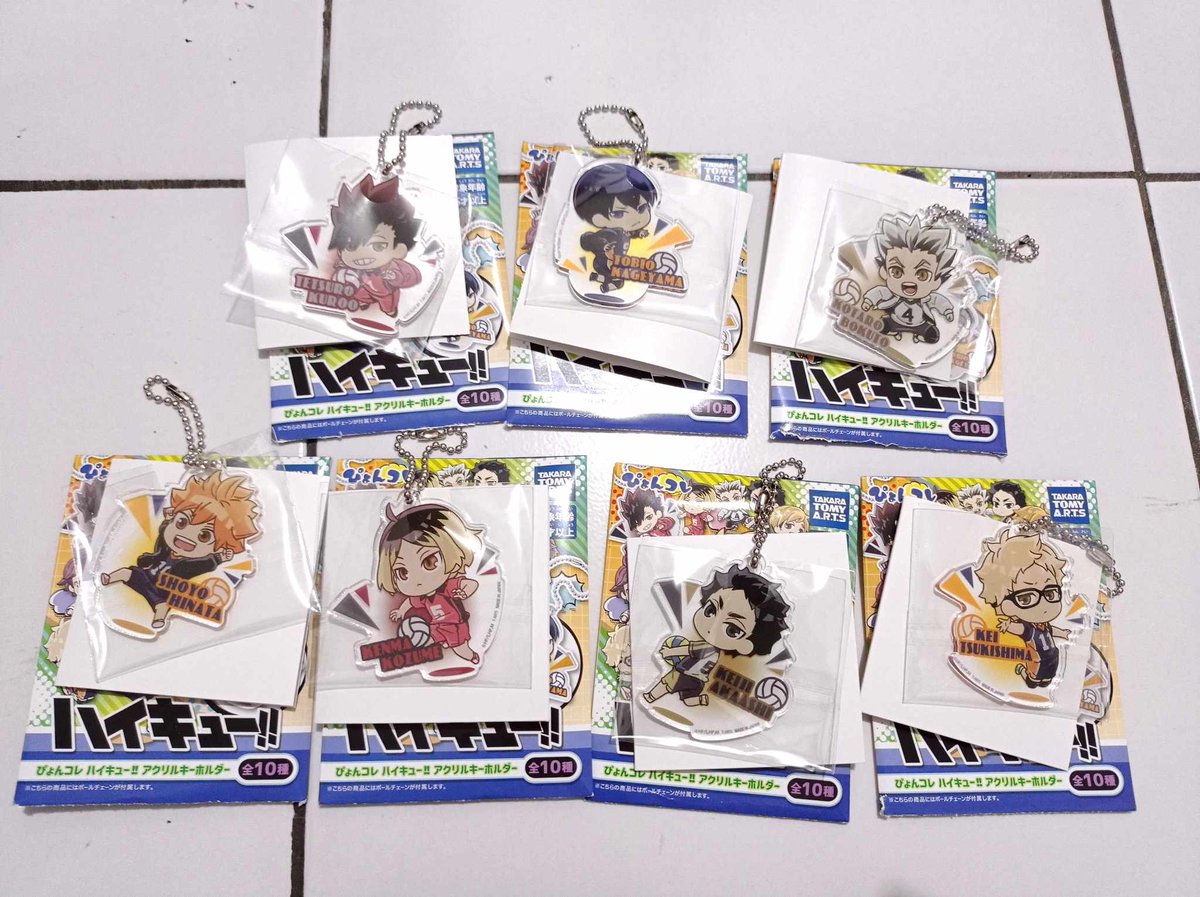 reyticia's tweet photo. Haikyuu PyonColle Acrylic keychain 
Ready Indo, New, Ori  

Hinata : 60.000 
Akaashi, Kenma @ 80.000 
Bokuto, Kageyama @ 110.000 
Pair Kage +1,  Bokuto + 1:  set 2 @ 170.000  

Size 6 cm https://t.co/5ZU13CRJfp