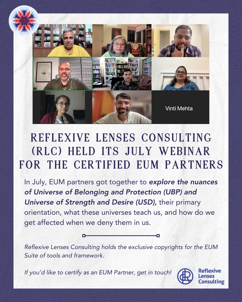 eumlens's tweet image. EUM Certified Partners had an invigorating deep dive into two universes of the EUM Framework. 
.
If you’d like to learn more, or certify as an EUM Partner, visit the website and get in touch: eumlens.in

#eumlens #eumresearch #eum #testimonials #ashokmalhotra