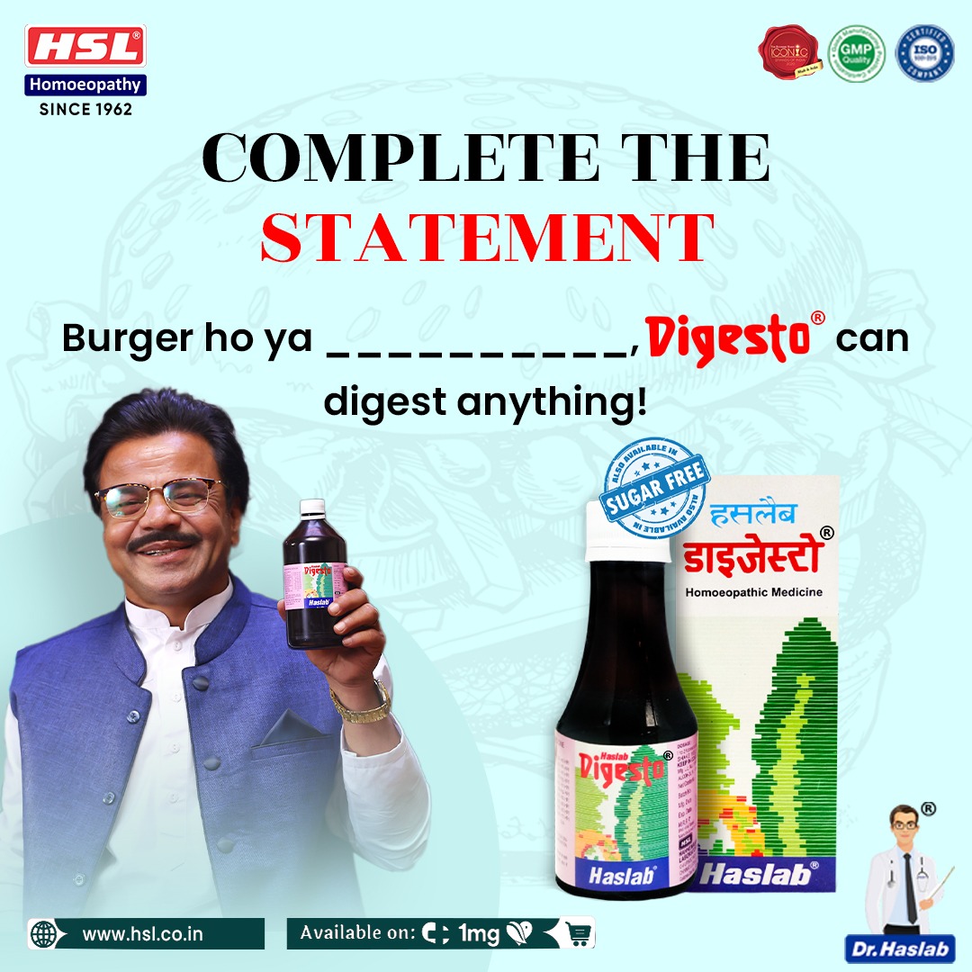 Haslab1's tweet photo. Complete the Statement!

#guess #fillintheblank #guessproduct #digestiveissue #Digesto #homeopathy #livelifewithoutsideeffects #Haslab https://t.co/tCvH0uJjHB