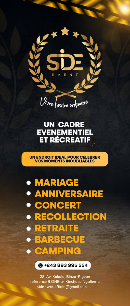 muke_mwema's tweet photo. #SIDE_EVENT: Un cadre idéal pour toutes vos activités exceptionnelles.
Retrouvons-nous le 02 Aout pour l’ouverture officielle 🎉
@muke_mwema aura un stand officiel 🪄 https://t.co/hQjFVOiFpJ