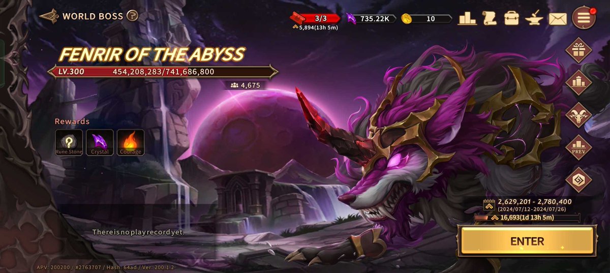 NineChronicles's tweet photo. Attention Adventurers! 📢

Less than 2 days to go Heimdall Championship Arena #1  / Heimdall World Boss (Fenrir) comes to a close ⌚

Time to buy those extra tickets 🎫

YGG Questers, make sure to be in the Top 2000 by the end of the Arena Season to get those points ⚔️ https://t.co/ruoJHDCRYl