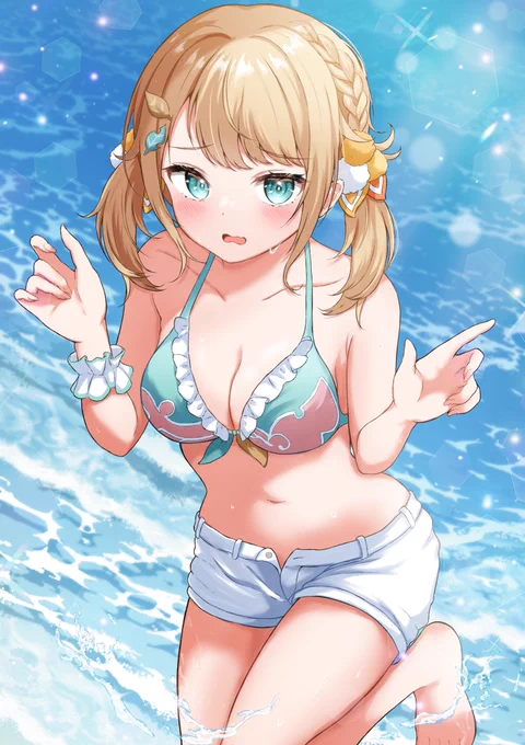 「はしゃいでるの可愛い……??うぅ…恥ずいでござるな…」 #いろはにも絵を