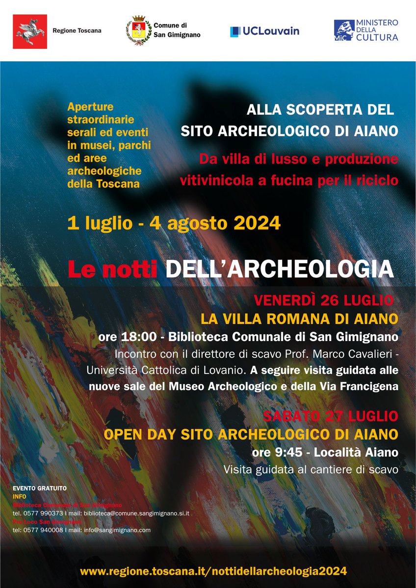 Comune SanGimignano (@sangimignanocom) on Twitter photo ๐๐ ๐ฃ๐ค๐ฉ๐ฉ๐ ๐๐๐ก๐ก'๐๐ง๐๐๐๐ค๐ก๐ค๐๐๐ 2024
venerdรฌ 26 e sabato 27 "๐๐ฅ๐ฅ๐ ๐ฌ๐๐จ๐ฉ๐๐ซ๐ญ๐ ๐๐๐ฅ ๐ฌ๐ข๐ญ๐จ ๐๐ซ๐๐ก๐๐จ๐ฅ๐จ๐ ๐ข๐๐จ ๐๐ข ๐๐ข๐๐ง๐จ"
๐ป
regione.toscana.it/cultura/eventiโฆ
#sangimignano
#regionetoscana ๐๐ ๐ฃ๐ค๐ฉ๐ฉ๐ ๐๐๐ก๐ก'๐๐ง๐๐๐๐ค๐ก๐ค๐๐๐ 2024
venerdรฌ 26 e sabato 27 "๐๐ฅ๐ฅ๐ ๐ฌ๐๐จ๐ฉ๐๐ซ๐ญ๐ ๐๐๐ฅ ๐ฌ๐ข๐ญ๐จ ๐๐ซ๐๐ก๐๐จ๐ฅ๐จ๐ ๐ข๐๐จ ๐๐ข ๐๐ข๐๐ง๐จ"
๐ป
regione.toscana.it/cultura/eventiโฆ
#sangimignano
#regionetoscana