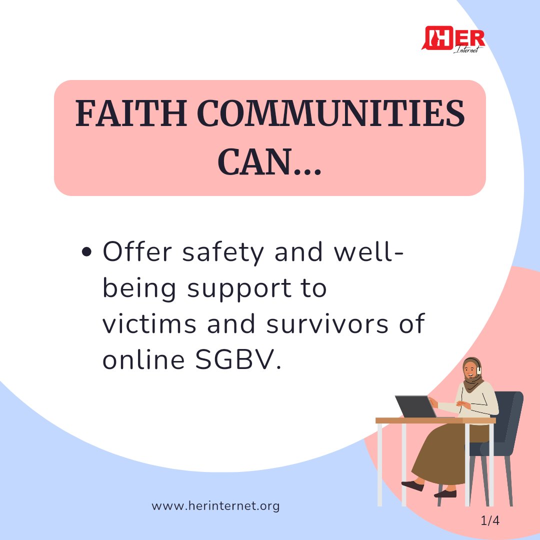 HerInternet's tweet image. #FastFacts Faith leaders and communities have a considerable influence on social norms, traditional practices and unwritten rules that shape people’s values and attitudes, hence the urgent need to presentation and response to #EndSGBV online and ofline.#StartTalking #LoveNotHate