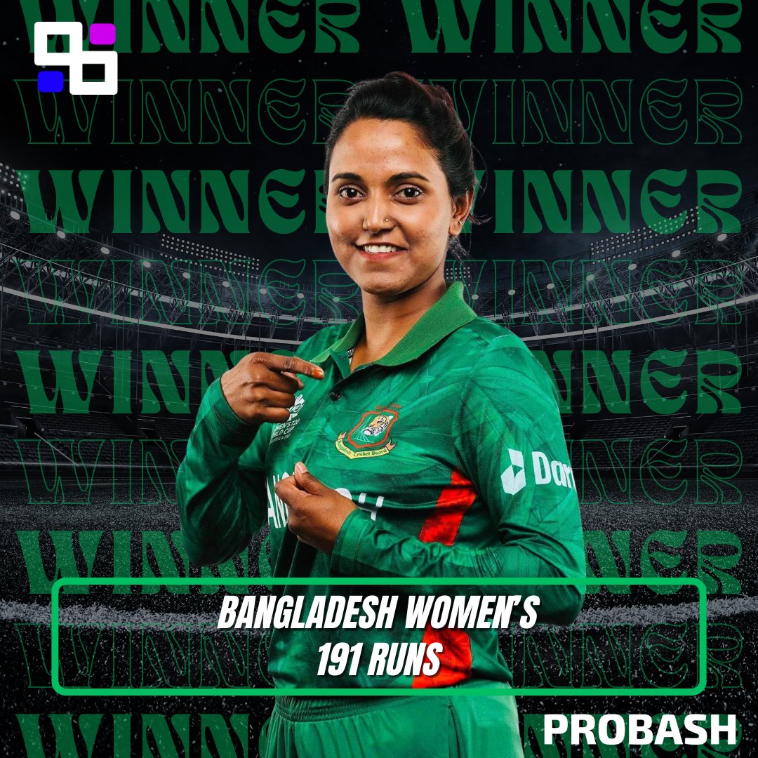 Probashofficial's tweet image. 🏏 Victory for Bangladesh! 🇧🇩

Bangladesh Women clinched a fantastic win against Malaysia Women in today&apos;s match! 🌟👏

Incredible teamwork and stellar performance led us to victory! 💪🏆

#BangladeshCricket #Victory #Cricket #BangladeshWomen #MatchWin #ProudMoment