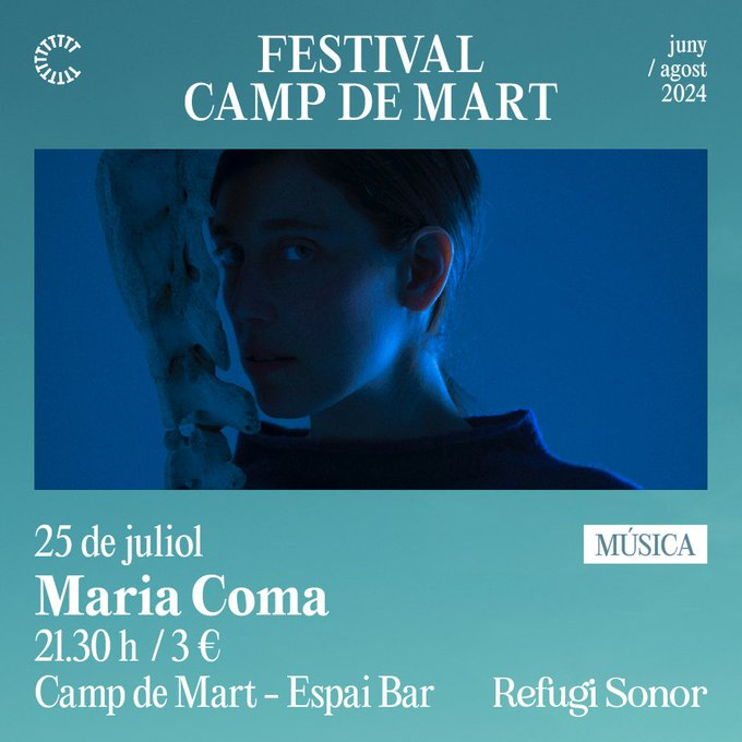 TGNcultura's tweet photo. #RefugiSonor | 🎶Maria Coma 

➡️Vocal Roots és el nou disc de Maria Coma, composat, gravat i produït per ella

📌 25/7 21.30 h 
📍Espai Bar - Teatre Auditori Camp de Mart
🎫3 € a https://t.co/R0Ni5ueT3C i a taquilles del Teatre Tarragona
ℹ️ https://t.co/KrYUbnhlxr https://t.co/kJLxl86849