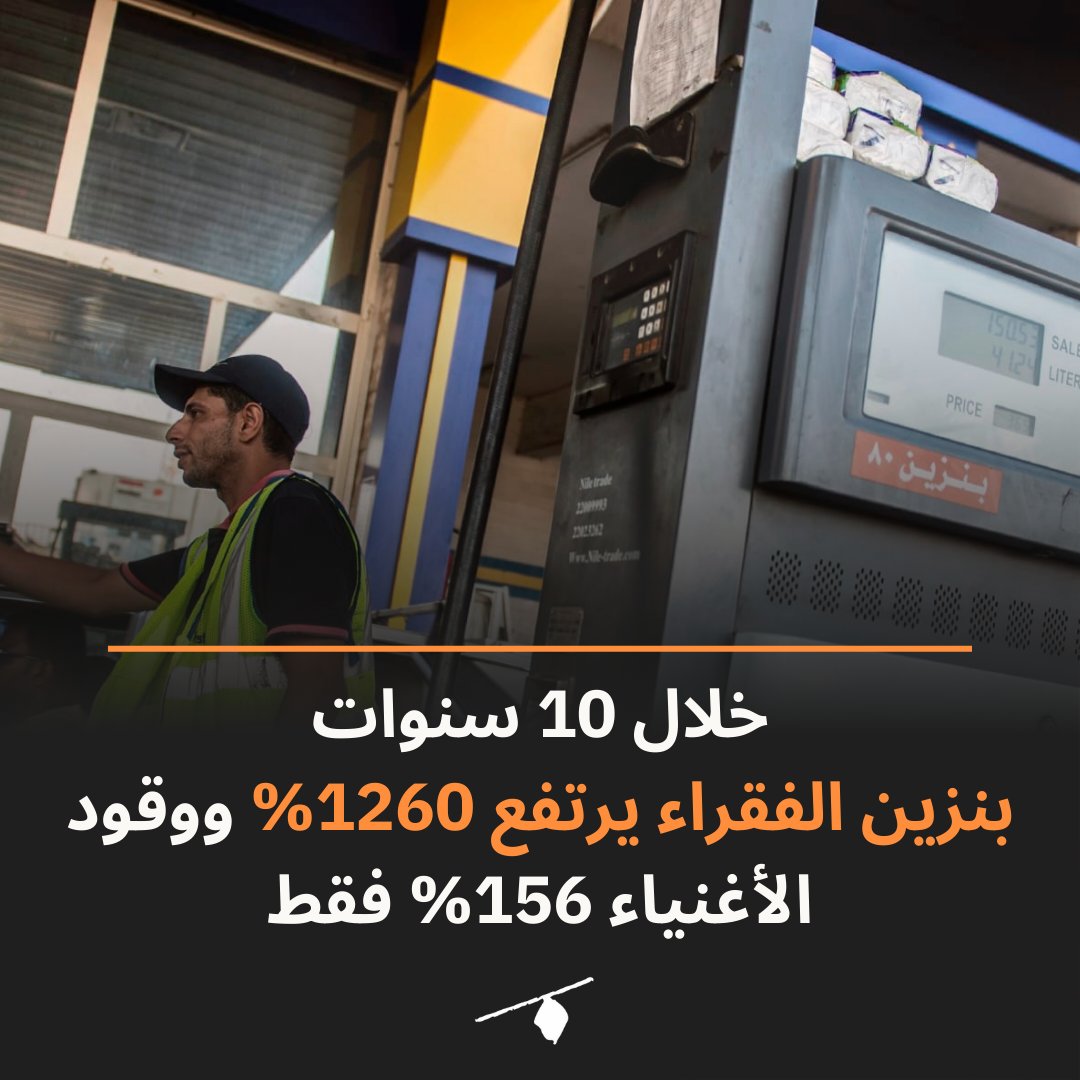 Almanassa_AR's tweet image. شهدت أسعار الوقود اليوم ارتفاعًا جديدًا، حيث زادت أسعار البنزين بأنواعه الثلاثة والسولار بقيم تتراوح بين 1.25 جنيه لكلٍ من بنزين 80 و92، و1.5 جنيه لكلٍ من بنزين 95 والسولار.
تشير البيانات إلى أن بنزين 80 والسولار الأكثر استخدامًا من الشرائح الأقل دخلًا هما الأعلى في نسب الزيادة…
