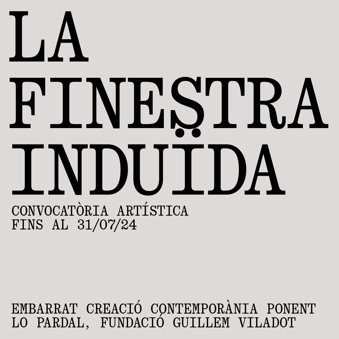 Embarrat's tweet photo. Darrers dies per presentar el vostre projecte artístic a 2a convocatòria 'La finestra induïda', que impulsem #EmbarratFest i @LoPardalGV

🗓️ Envieu la proposta fins al 31/07
💶 500 € en concepte d'honoraris per a artistes seleccionats
💡 + a: https://t.co/LzYyVVoy3s

@IEILleida https://t.co/nXp8p9h2AF