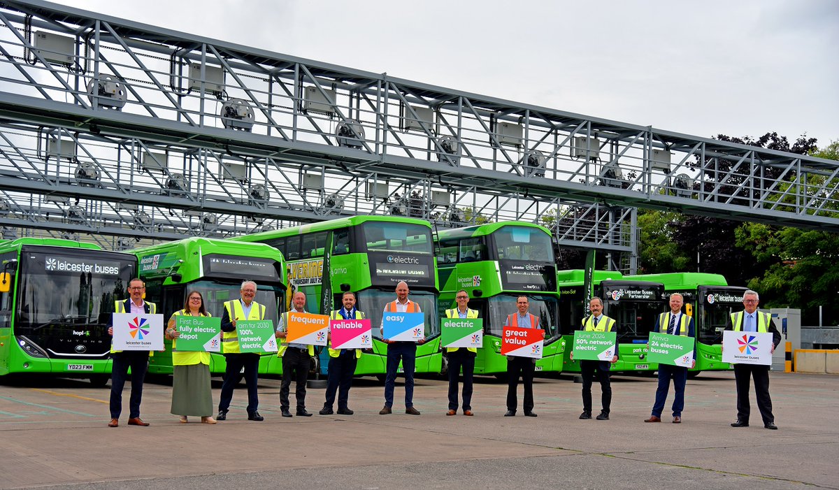 Leicester City Mayor (@citymayorleic) on Twitter photo We've hit an electric bus milestone! Fantastic partnership with Operators - 50% electric and #Leicester ambition leading the way! We've hit an electric bus milestone! Fantastic partnership with Operators - 50% electric and #Leicester ambition leading the way!