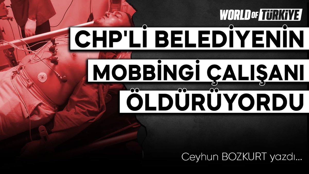 ✍️YENİ YAZIM

🔘CHP’li Belediyenin Mobbingi Çalışanı Öldürüyordu

"Erkan Keskin 33 yaşında. Aktardığımız gibi Salihli Belediyesi’nde Fen İşleri Müdürlüğü’nde Tekniker olarak istihdam edilmiş. CHP dönemi başlayınca, bütün eski çalışanlara, hatta eski yönetime selam verene baskı