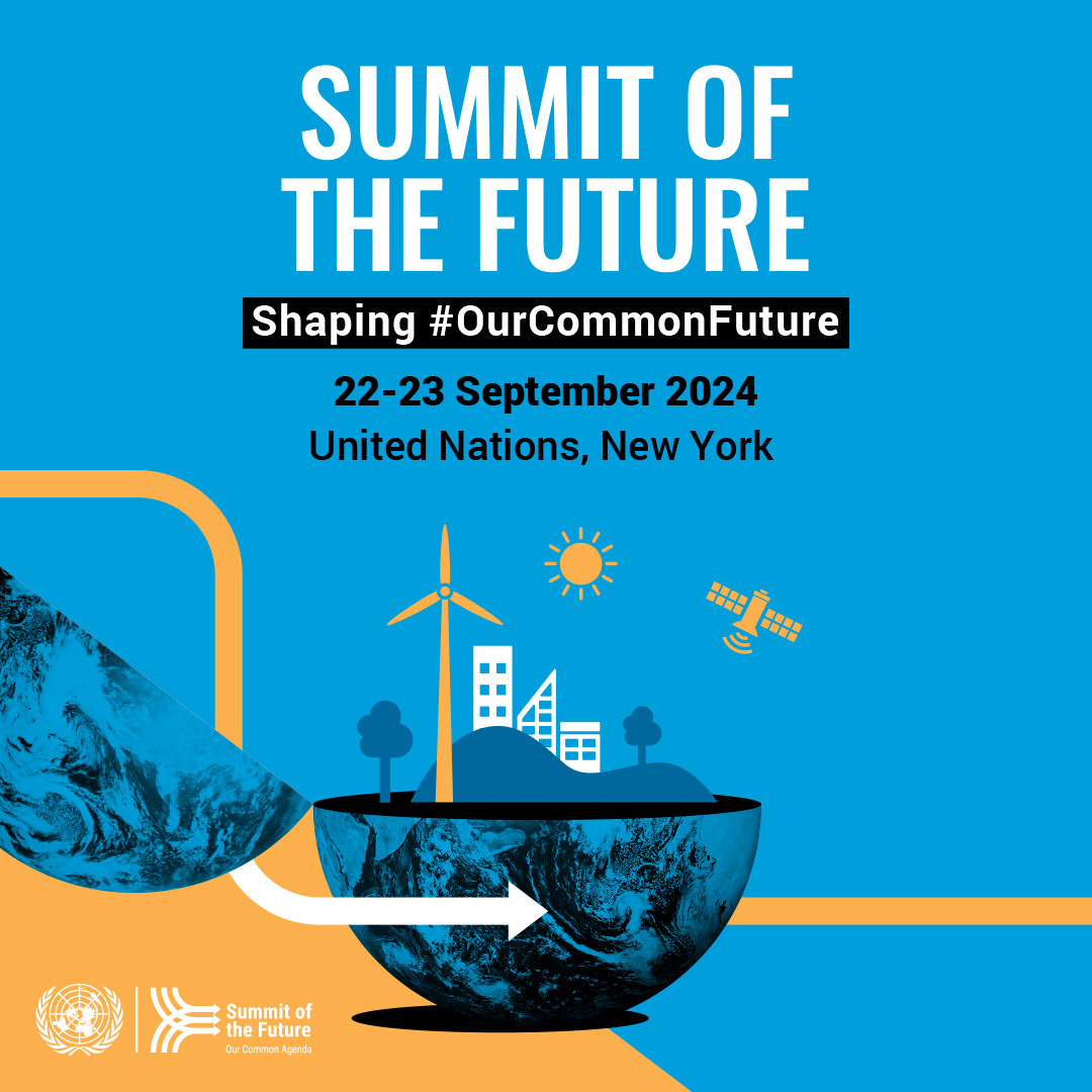 UN SDG Action Campaign (@sdgaction) on Twitter photo This September, the Summit of the Future will bring together leaders to create a path for a better world for us all.
Here's what you can expect from this once-in-a-generation opportunity to shape #OurCommonFuture. bit.ly/SotF2024
<a href="/GlobalGoalsUN/">Global Goals</a> <a href="/UN/">United Nations</a> This September, the Summit of the Future will bring together leaders to create a path for a better world for us all.
Here's what you can expect from this once-in-a-generation opportunity to shape #OurCommonFuture. bit.ly/SotF2024
<a href="/GlobalGoalsUN/">Global Goals</a> <a href="/UN/">United Nations</a>