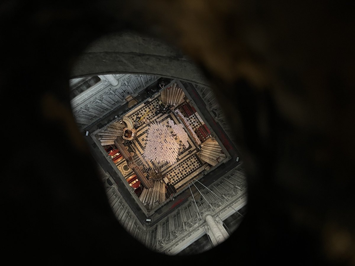 Petroc Trelawny (@petroctrelawny) on Twitter photo A keyhole view of @DurhamCathedral. looking down onto the crossing from the Bell chamber. another vertiginous moment <a href="/BBCRadio3/">BBC Radio 3</a> A keyhole view of @DurhamCathedral. looking down onto the crossing from the Bell chamber. another vertiginous moment <a href="/BBCRadio3/">BBC Radio 3</a>