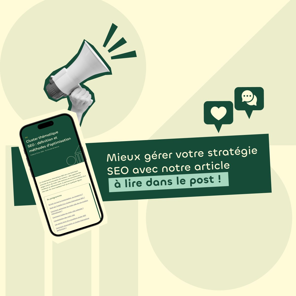 On sait, le mot “cluster” n’est plus si tendance...

Pourtant, en SEO, il a encore de beaux jours devant lui 📈

Pratique qui consiste à créer des groupes de keywords : 

Elle permet d’optimiser la pertinence et de connecter les sujets entre eux 👇

lemon-interactive.fr/actualites/seo…