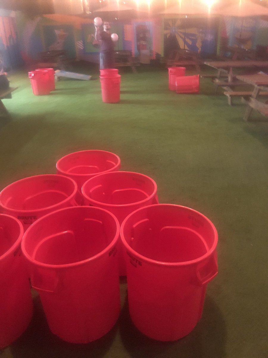 Keep hearing everything is bigger in Texas, but seriously didn’t expect to be playing beer pong on steroids. Happy to say came back from 6 to 2 down to win and claim the beer