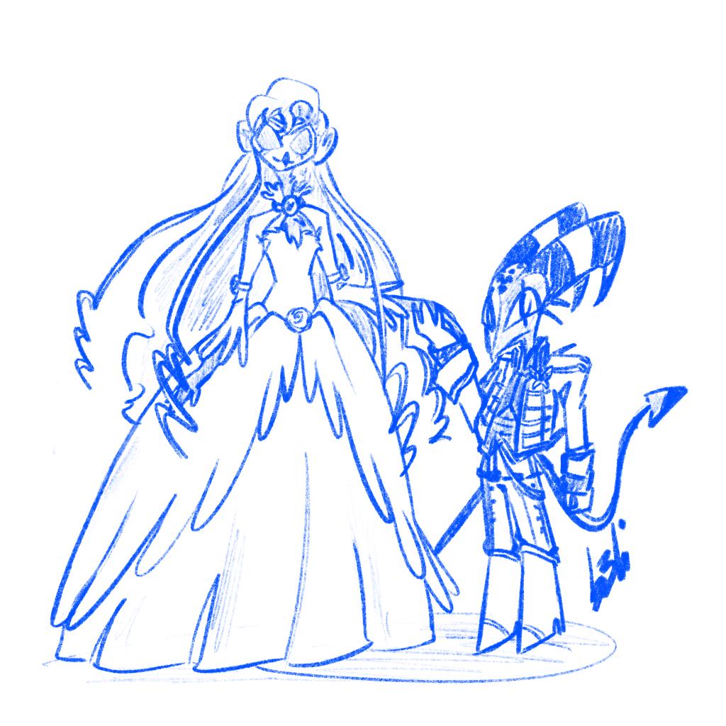 #Stolitzdressupweek
Day 4 Cosplay 💞

Can you guess the character they're cosplaying?? 
(Btw that dress is so perfect for Stolas)