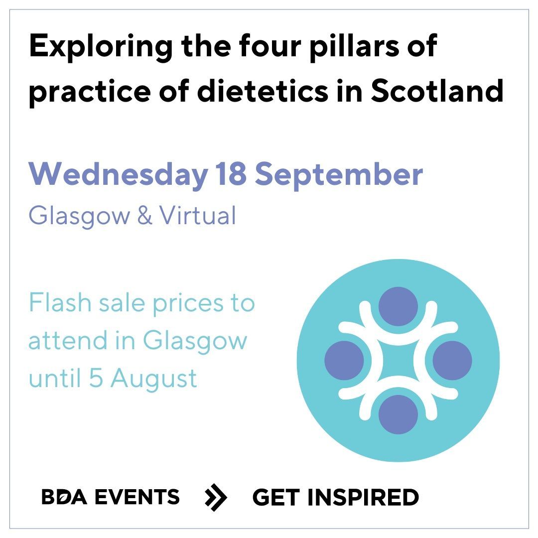 BDA Scotland Board (@bda_scotland) on Twitter photo Join us in Autumn 2024 to discuss the challenges of nutrition and dietetics. Date: 18 September 2024. Location: Glasgow (& Virtual). Price: **Flash sale** Book by 5th August to attend for only £60! Find out more: buff.ly/4fvE3nF <a href="/BDAEastScotland/">BDA East Scotland Branch</a> <a href="/BDAWOSBranch/">BDA West of Scotland</a> Join us in Autumn 2024 to discuss the challenges of nutrition and dietetics. Date: 18 September 2024. Location: Glasgow (& Virtual). Price: **Flash sale** Book by 5th August to attend for only £60! Find out more: buff.ly/4fvE3nF <a href="/BDAEastScotland/">BDA East Scotland Branch</a> <a href="/BDAWOSBranch/">BDA West of Scotland</a>