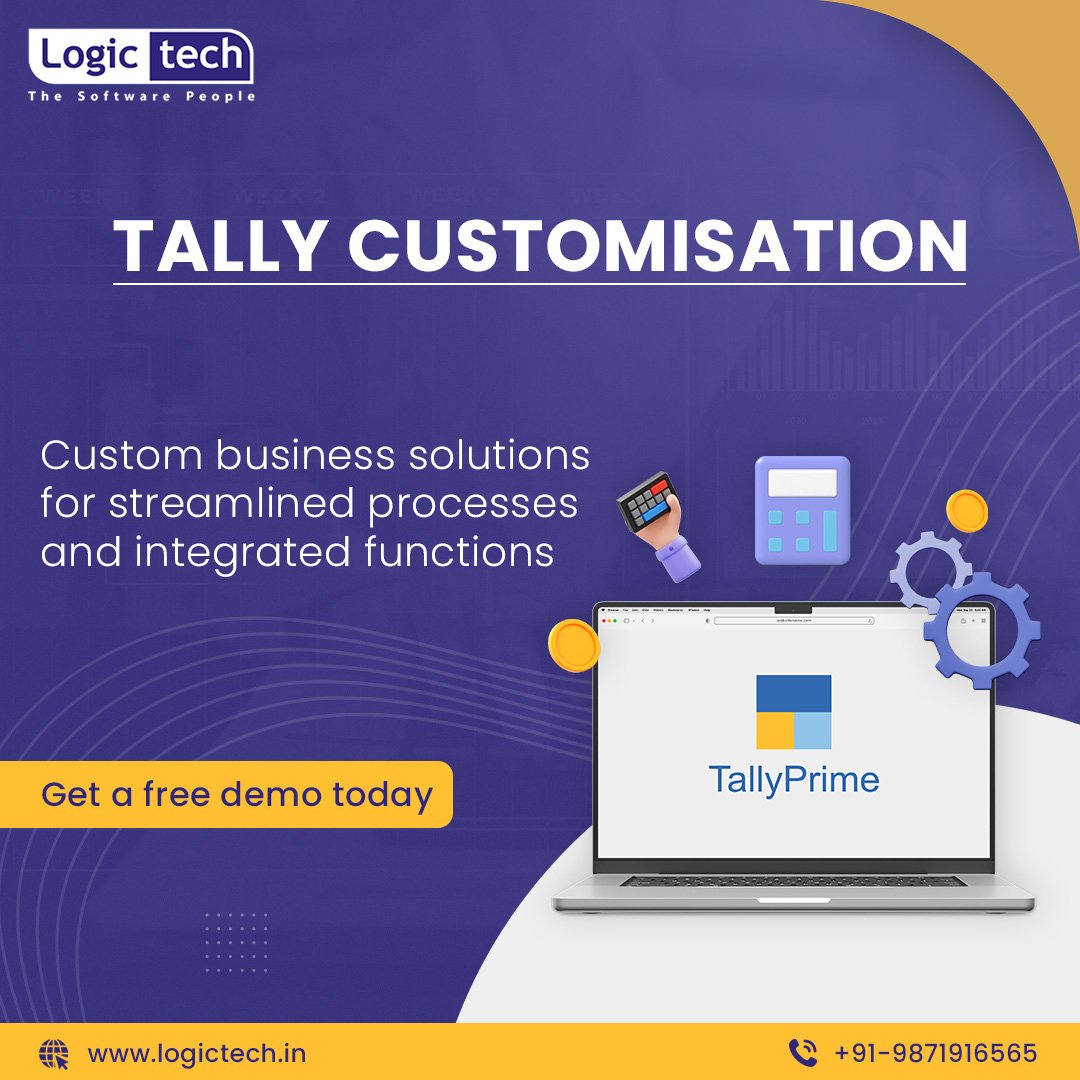 LogictechSol's tweet image. Enhance your Tally experience with customised solutions! 🛠️📊
Our tailored solutions ensure seamless integration and streamlined processes, making your business run smoother than ever.
Get your free demo at: t.ly/6Tydy
#LogictechSolutions #TallyCustomisation