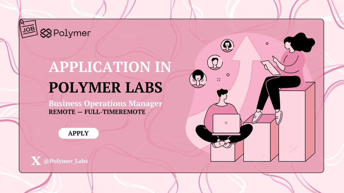 imbanytui's tweet photo. Do you want to become part of the @Polymer_Labs
team?
Business Operations Manager
REMOTE — FULL-TIMESINGAPORE
Link:https://t.co/H9hUbOxFmA
#job #Blockchain #polymerlab https://t.co/Aqd0YKu7Wh