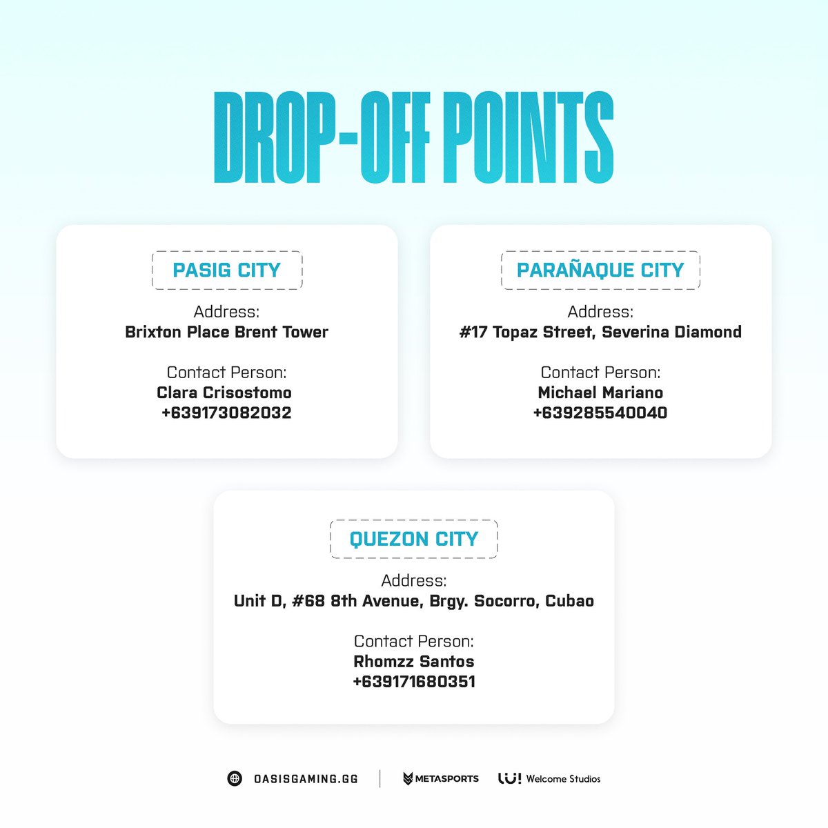 OASIS (@oasisgaming_gg) on Twitter photo OASIS NEEDS YOUR HELP 🫵
The storm has passed, but it is not over yet. Once again, we are seeking out help for our fellow Filipino people who are in need of help.
Your donations will be seeded through the following networks:
▫️ <a href="/kidsforkidsph/">Kids For Kids</a>
▫️ <a href="/FLKitchenPH/">Frontliners' Kitchen</a>
▫️ <a href="/angatbuhay_ph/">Angat Buhay</a> OASIS NEEDS YOUR HELP 🫵
The storm has passed, but it is not over yet. Once again, we are seeking out help for our fellow Filipino people who are in need of help.
Your donations will be seeded through the following networks:
▫️ <a href="/kidsforkidsph/">Kids For Kids</a>
▫️ <a href="/FLKitchenPH/">Frontliners' Kitchen</a>
▫️ <a href="/angatbuhay_ph/">Angat Buhay</a>