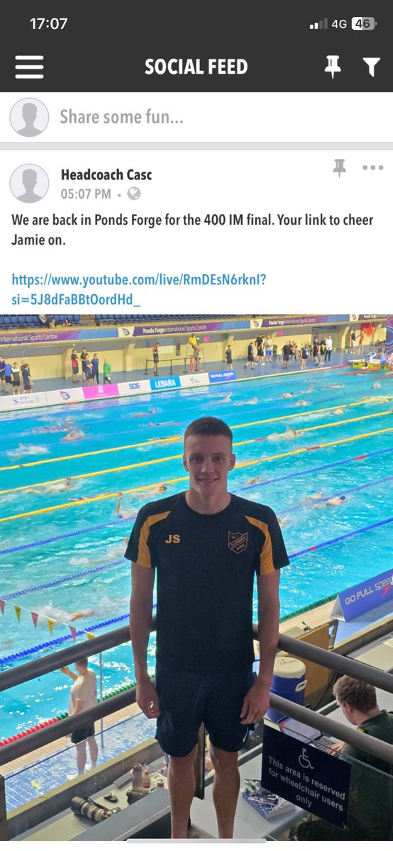 We are back in Ponds Forge for 200 IM heat 13 lane 0

youtube.com/live/gJ0kkiyt1…