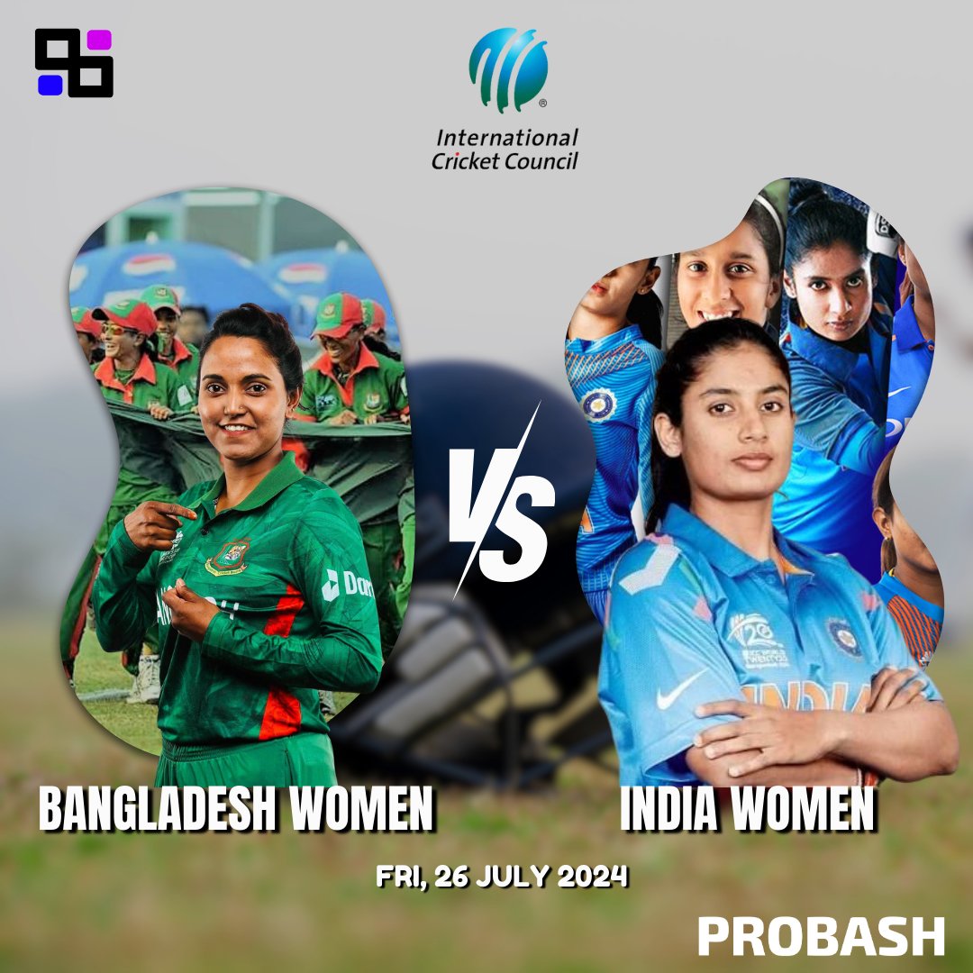 Probashofficial's tweet image. Get ready for an exciting showdown as India takes on Bangladesh in tomorrow cricket match! 

Both teams are geared up for a fierce battle on the field. Who will emerge victorious? 

#INDvsBAN #Cricket #IndiaCricket #BangladeshCricket #MatchDay #CricketFever