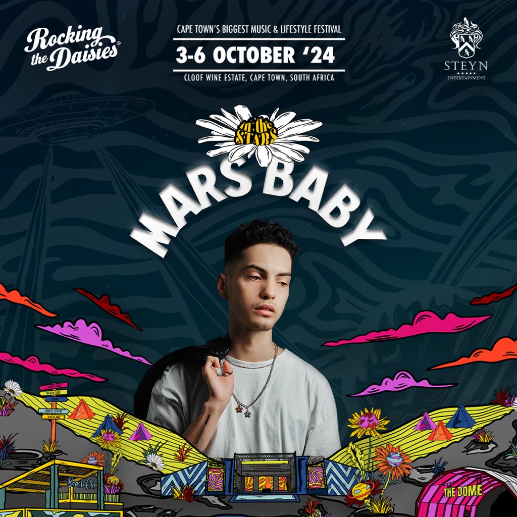 Your favourite rockstar returns to his home town this October! 🎸 Catch the multi-talented <a href="/marsbabymusic/">mars</a> LIVE on the Daisies main stage. 

#rockingthedaisies #daisies2024 #steynentertainment