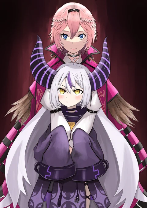 鷹嶺ルイさんとラプラス・ダークネスさん #Luillust #laplus_artdesu