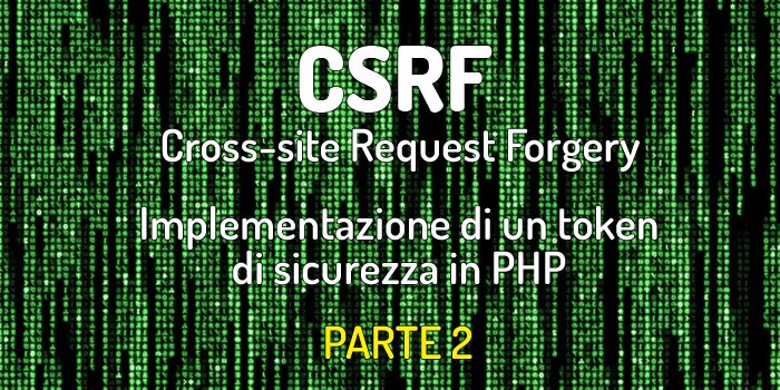 webarea_it's tweet photo. Come prevenire attacchi di tipo CSRF, in PHP: parte 2
https://t.co/qFWjCUk13g https://t.co/jrivYM1Jr8