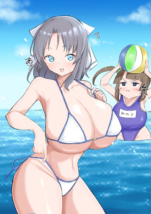 準備する雪泉と早く遊んでほしい美野里🏝️🏖️ 