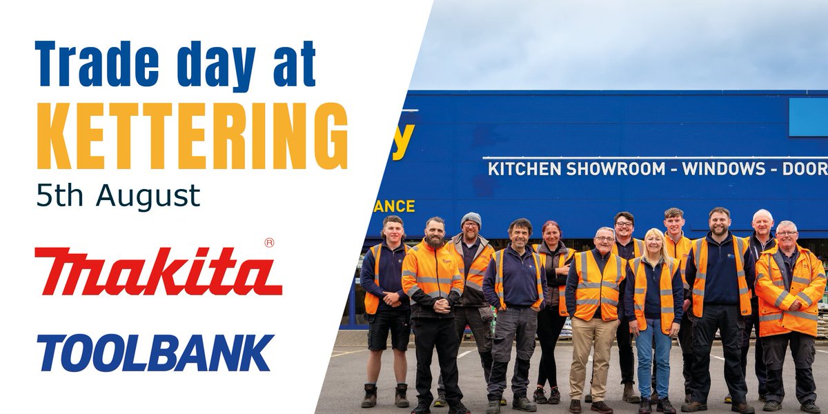 Join us 👉Monday, 5 August👈 for a Trade Day at Hevey Kettering. Makita, Ox, Toolbank and Rockfall Footware have prepared exciting activities and offers for the day, so make sure you don't miss it!
#buildersmerchants #buildersuk #safetyboots #makita #constructionsite #tradeday