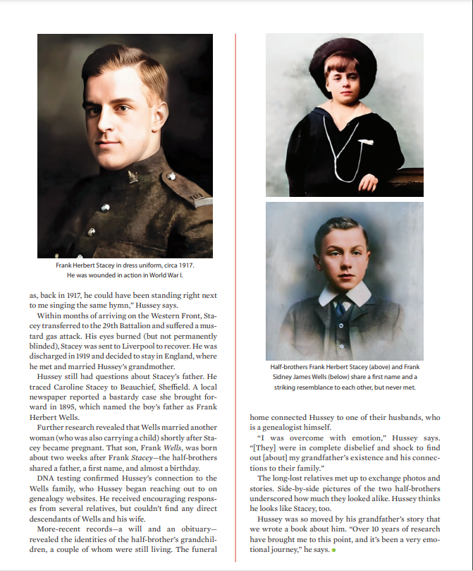 Callsigndinky's tweet photo. Appeared in the "Family Tree" USA magazine this month with regards to my story surrounding my grandfather and his eldest half brother he never knew born just 2 weeks apart. The resemblance is striking. https://t.co/OjeIv54GRR